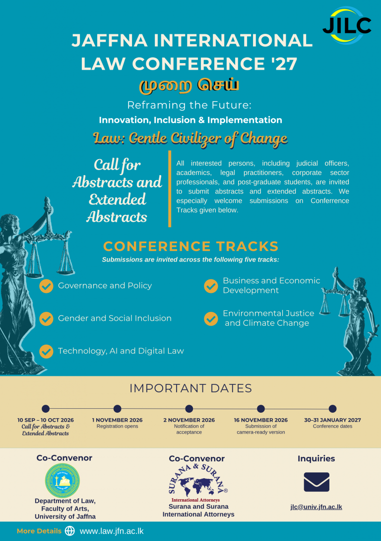 Jaffna International Law Conference’27